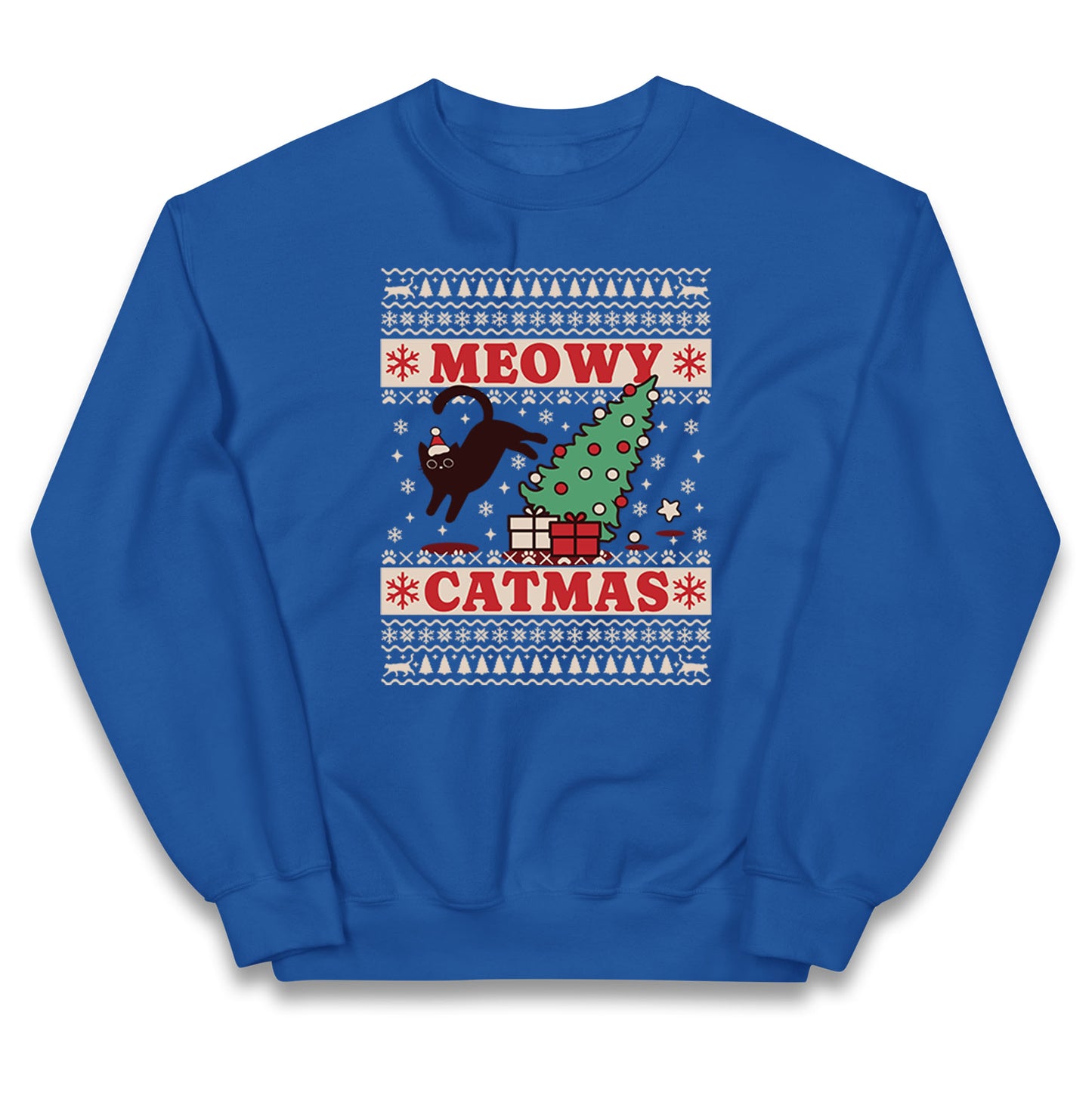 Christmas Cat Kids Jumper