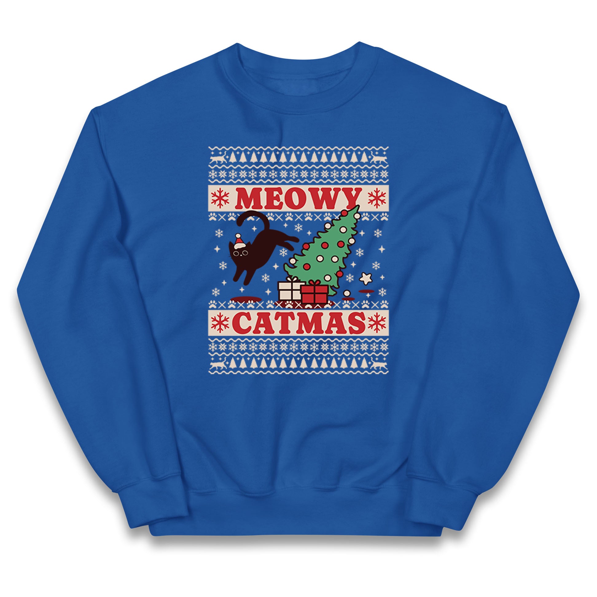 Christmas Cat Kids Jumper