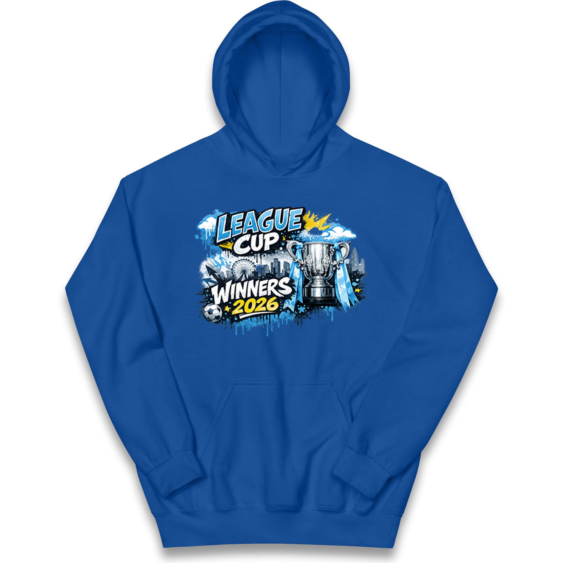 Man City League Cup Winners 2026 Kids Hoodie