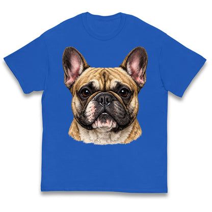 French Bulldog Face Kids T Shirt