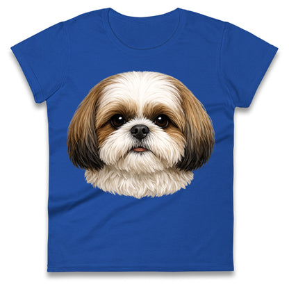 Shih Tzu Face Ladies T Shirt