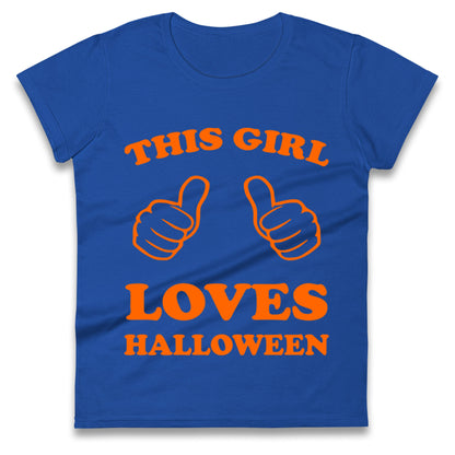 This Girl Loves Halloween t shirt
