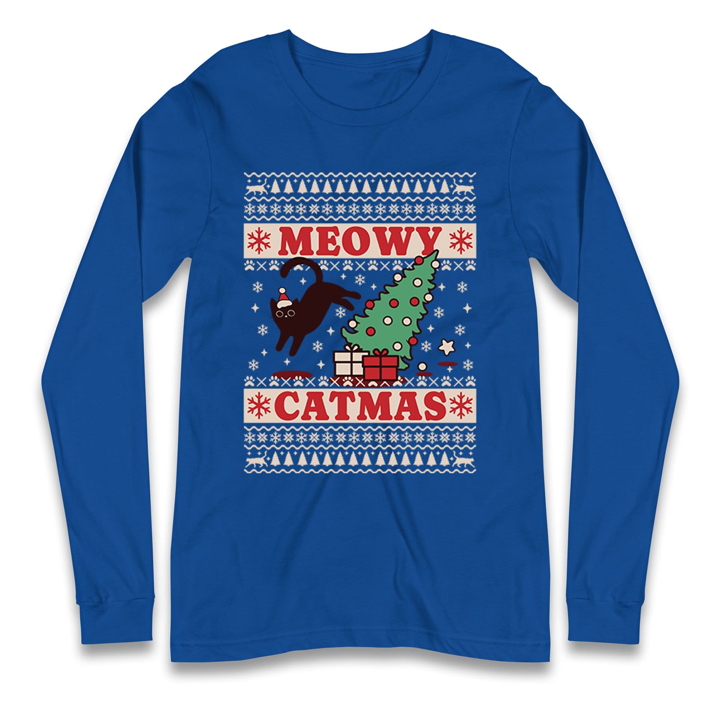 Christmas Cat Longsleeve T Shirt