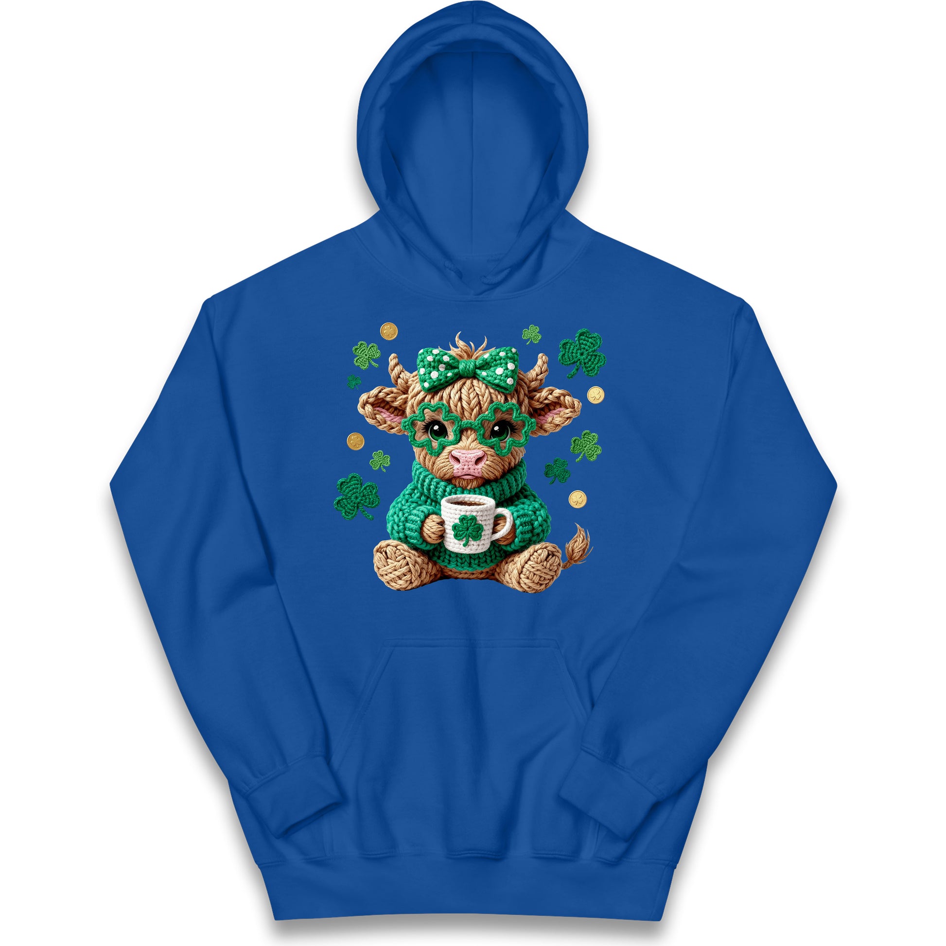 Cute Cow St Patrick Kids Hoodie