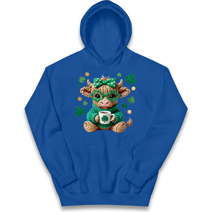 Cute Cow St Patrick Kids Hoodie