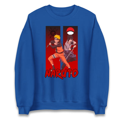 naruto eight trigrams sealing and sasuke uchiha crest sweatshirt