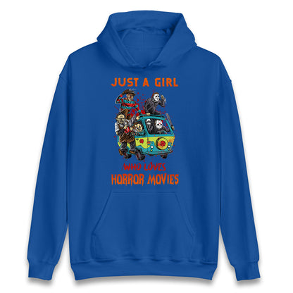 Just A Girl Who Loves Horror Movies Halloween Hoodie
