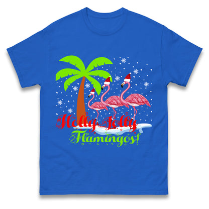 Holly Jolly Flamingos Christmas t shirt