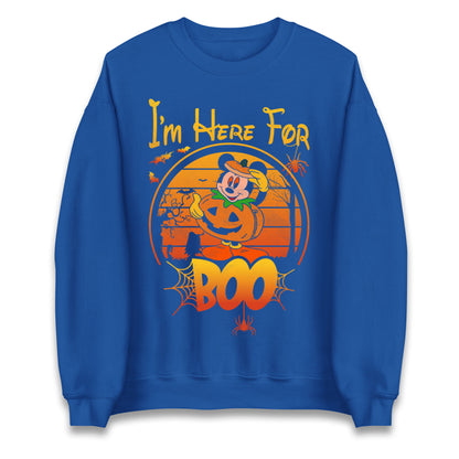 Mickey Mouse Im Here For Boo Halloween Sweatshirt
