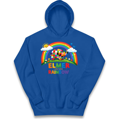 Elmer And The Rainbow Kids Hoodie