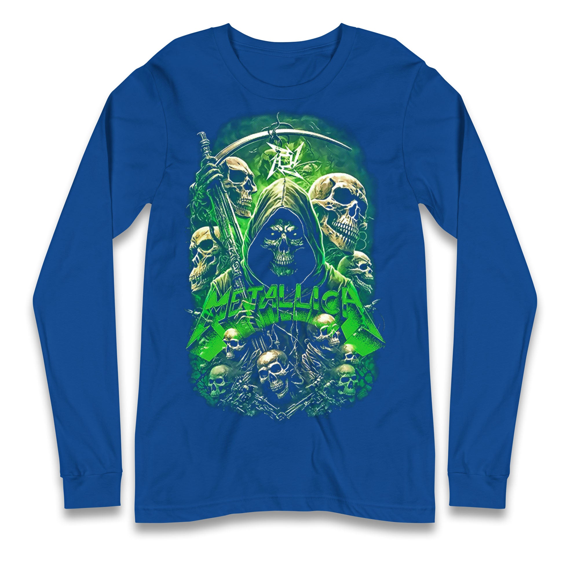 Metallica Green Skulls Longsleeve T Shirt