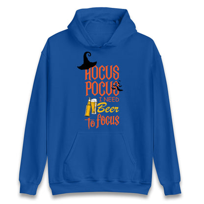 Hocus Pocus I Need Beer To Focus Halloween Hoodie
