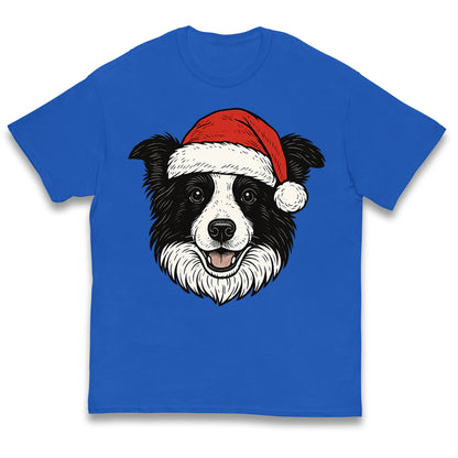 Border Collie Christmas Kids T Shirt