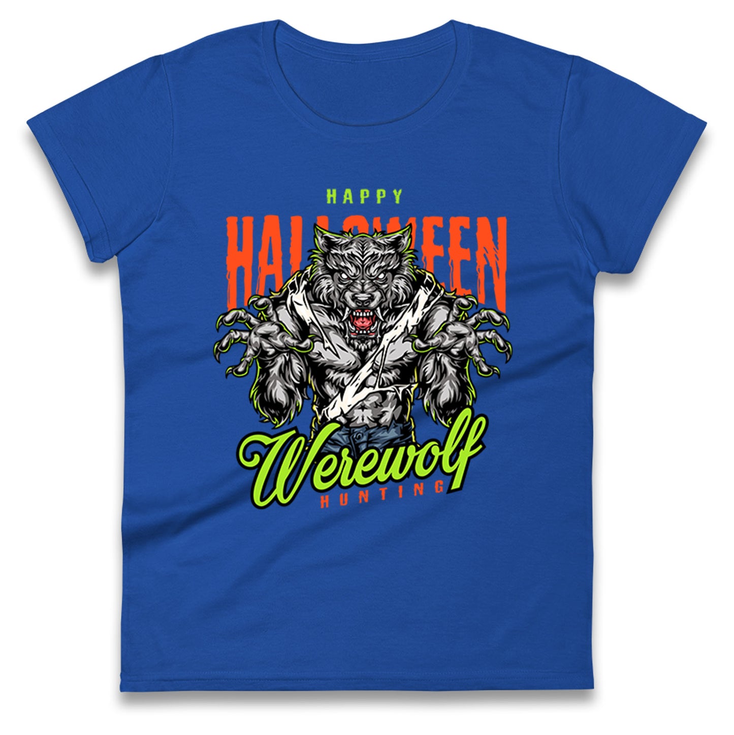 Halloween Werewolf Ladies T Shirt