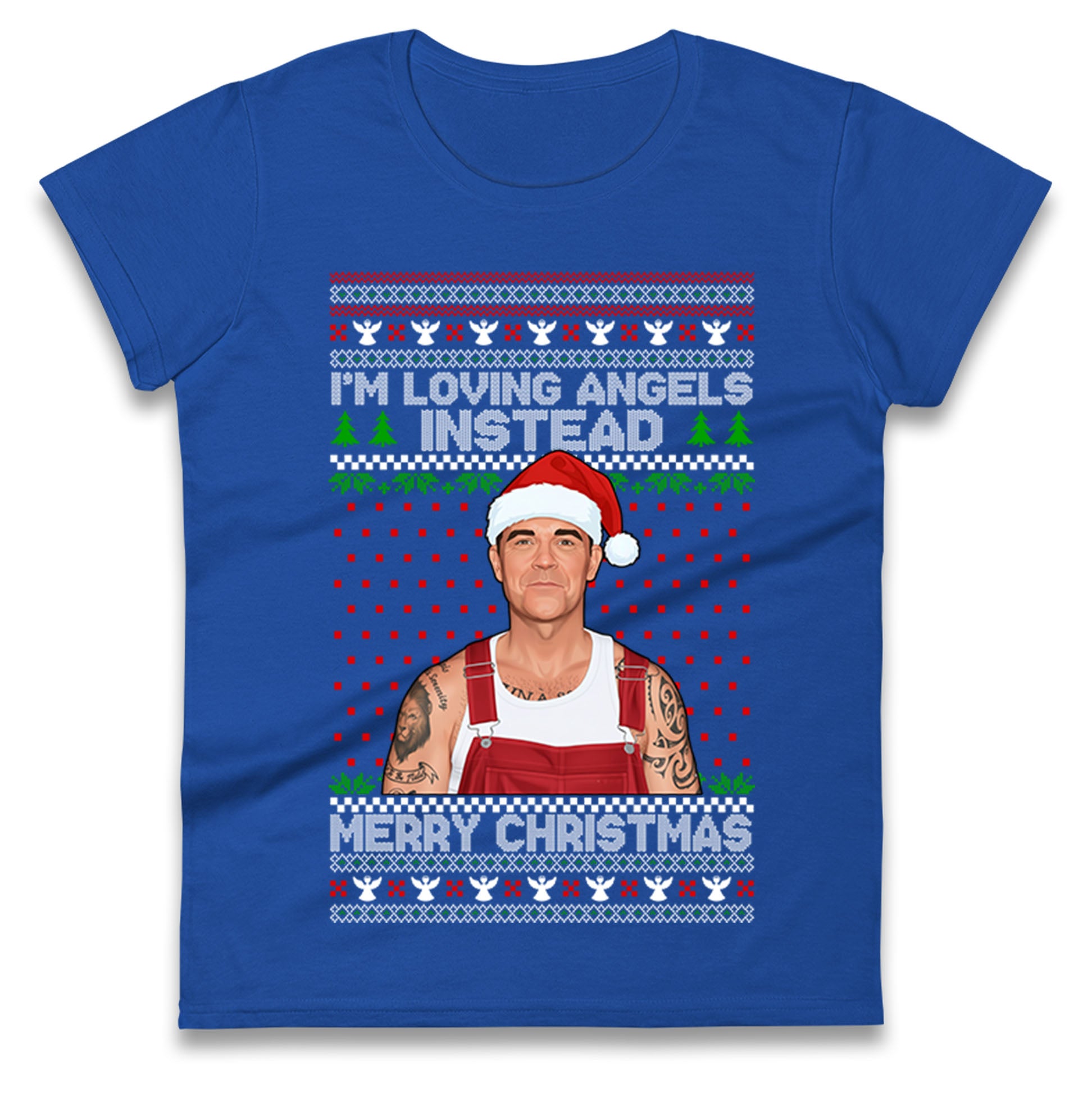 Robbie Williams Christmas Ladies T Shirt