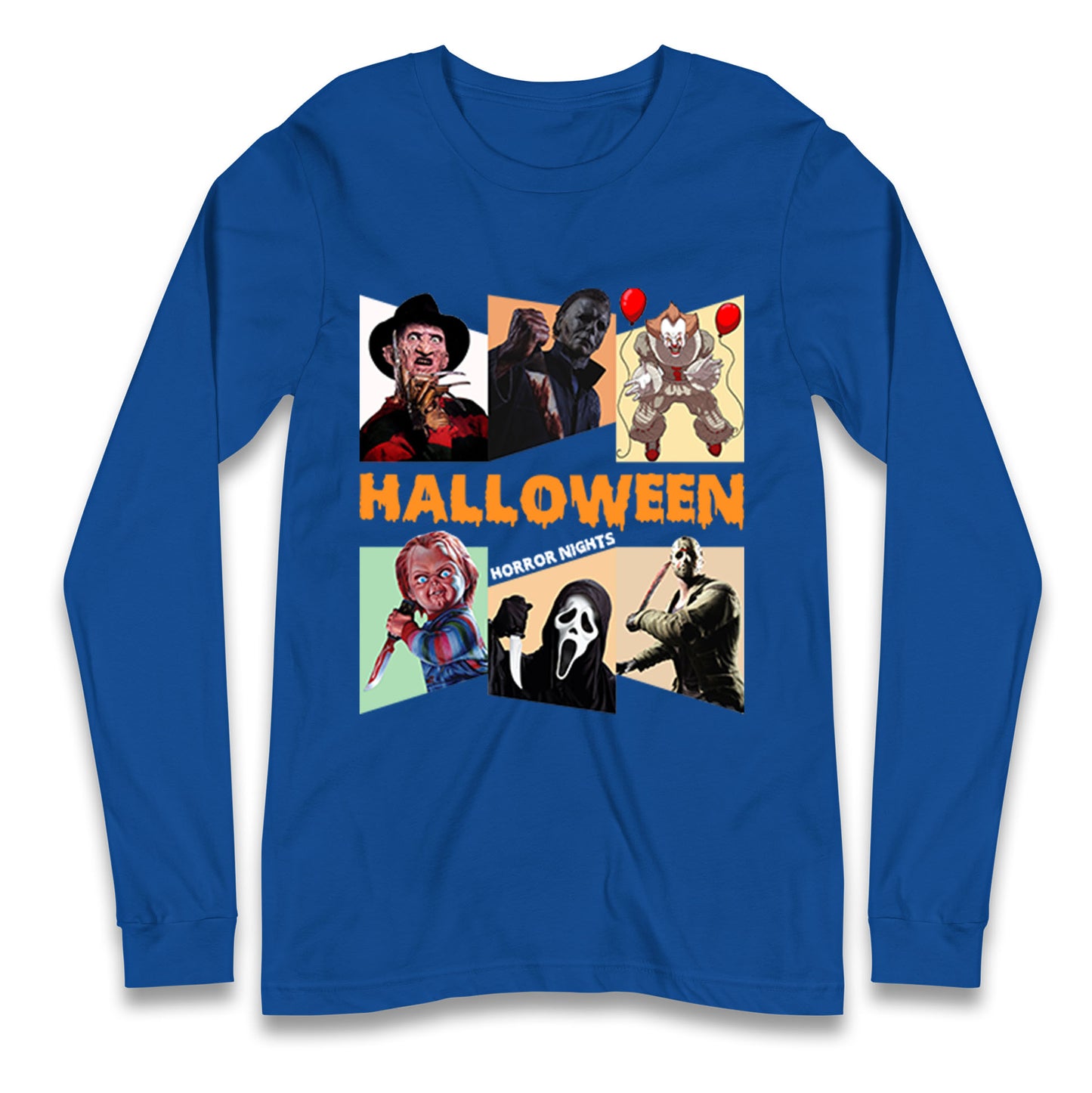 Horror Characters Halloween Horror Nights Long Sleeve T Shirt