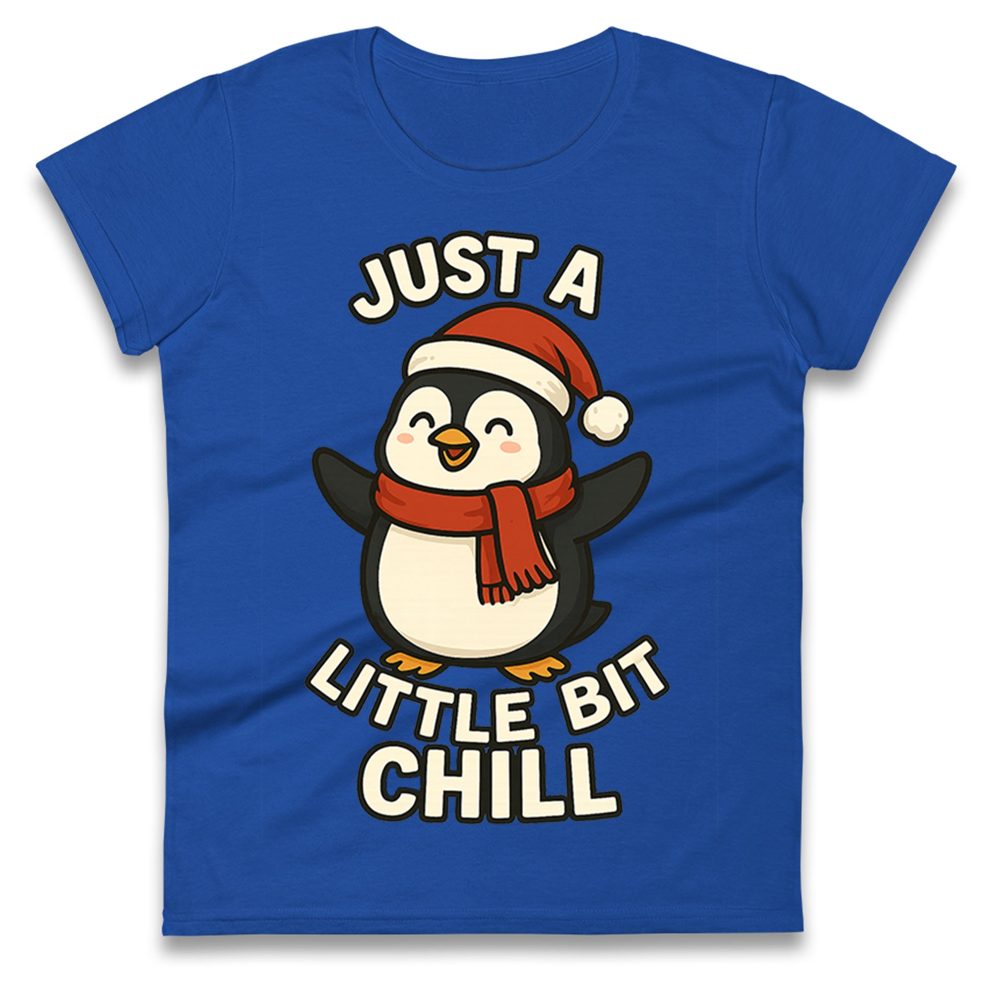 Penguin Christmas Ladies T Shirt