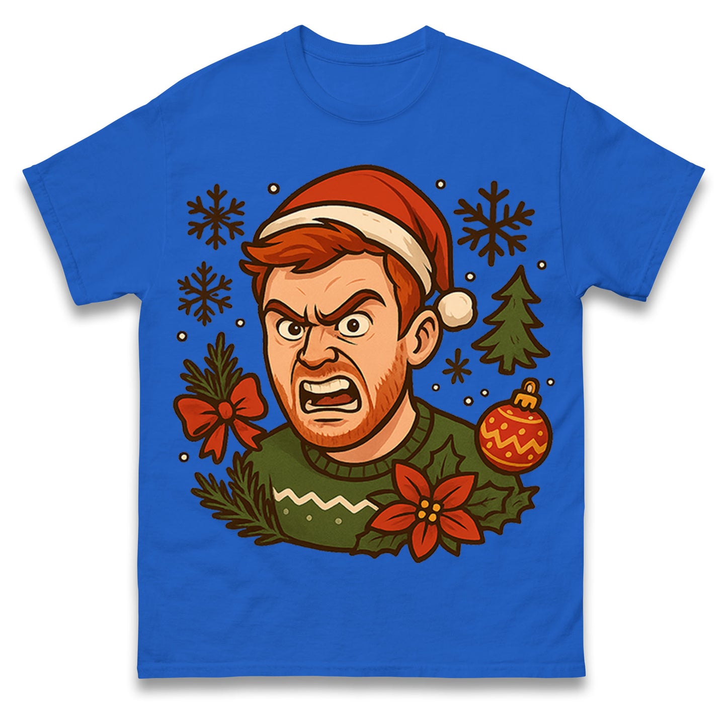 Angry Ginge Christmas T Shirt 