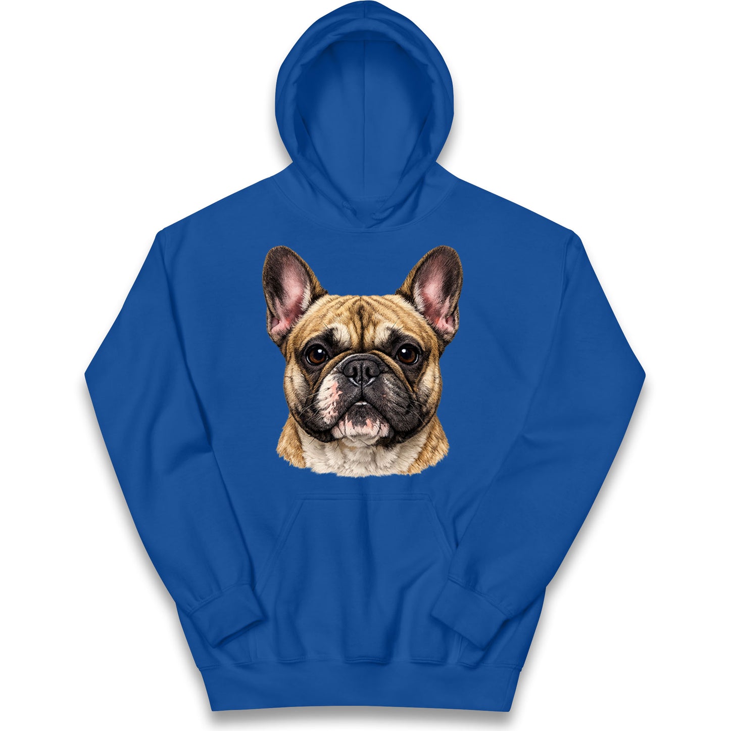 French Bulldog Face Kids Hoodie