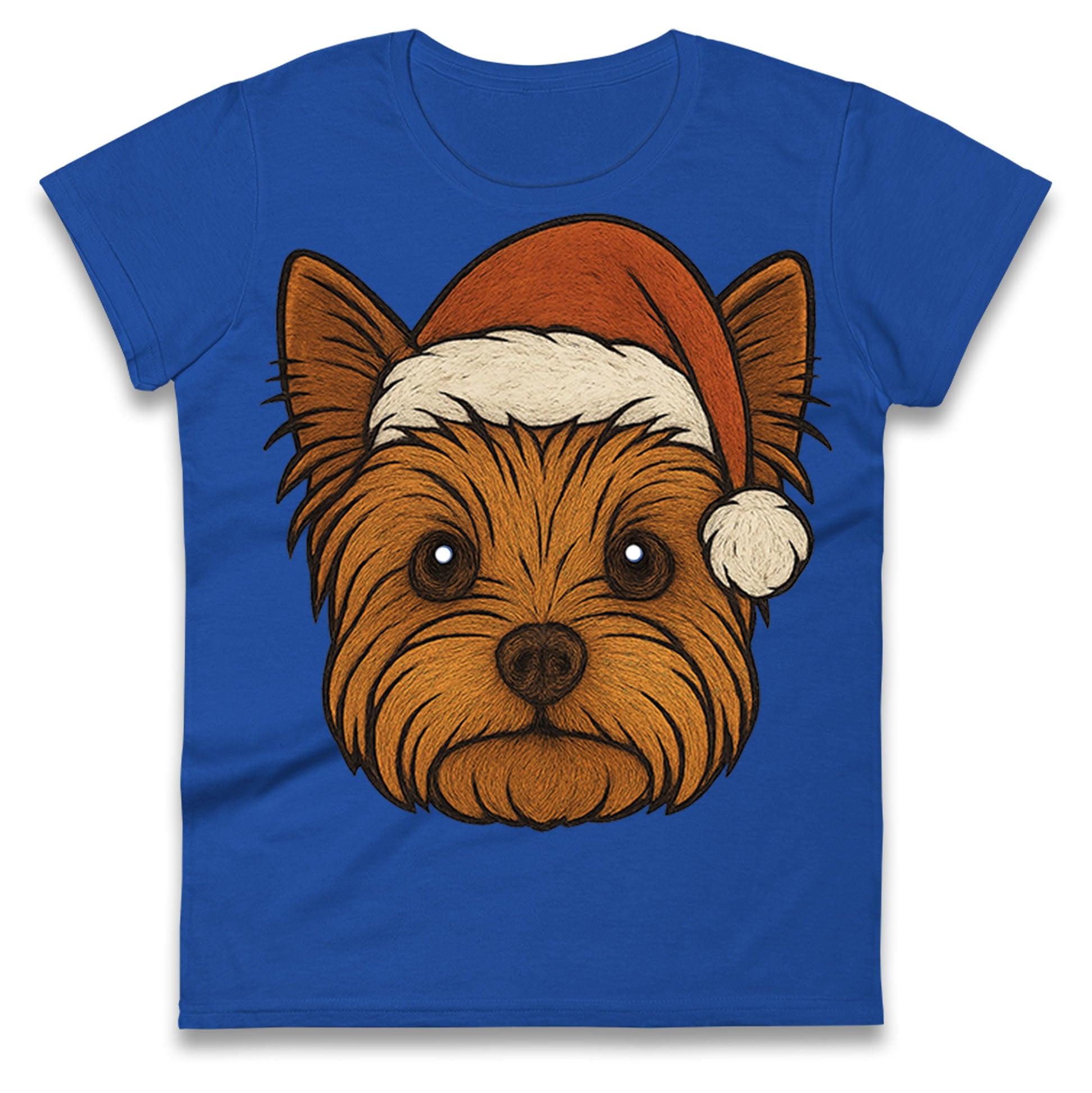 Yorkshire Terrier Christmas Ladies T Shirt 