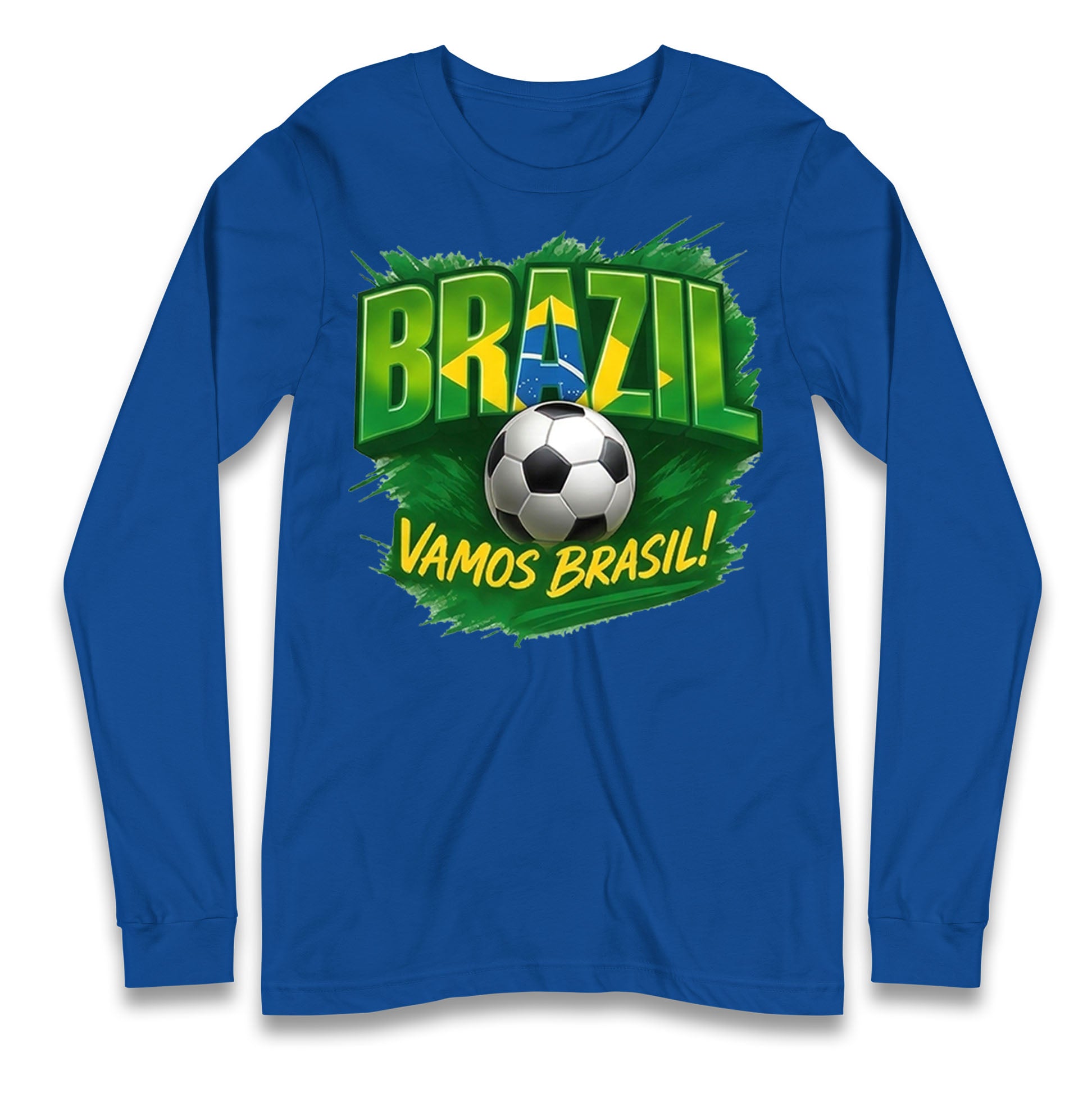 Brazil Retro Football Longsleeve T Shirt 