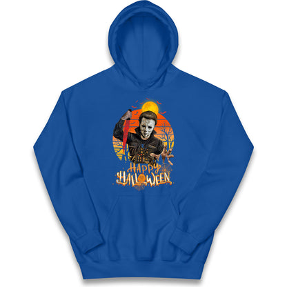 Michael Myers Happy Halloween Kids Hoodie
