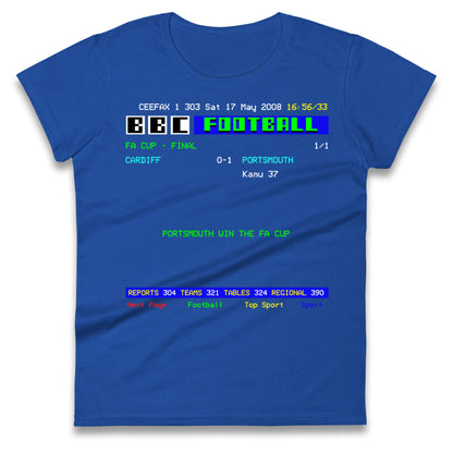Portsmouth FA Cup Winners 2008 Ladies T Shirt