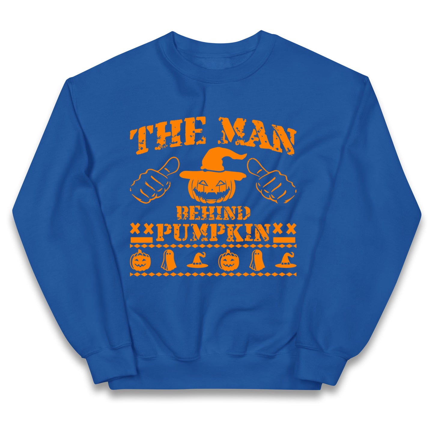The Man Behind Pumpkin Halloween Kids Jumper