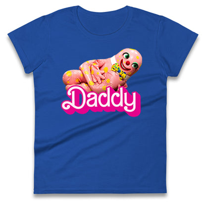 Funny Mr Blobby Daddy 90s Retro Ladies T Shirt