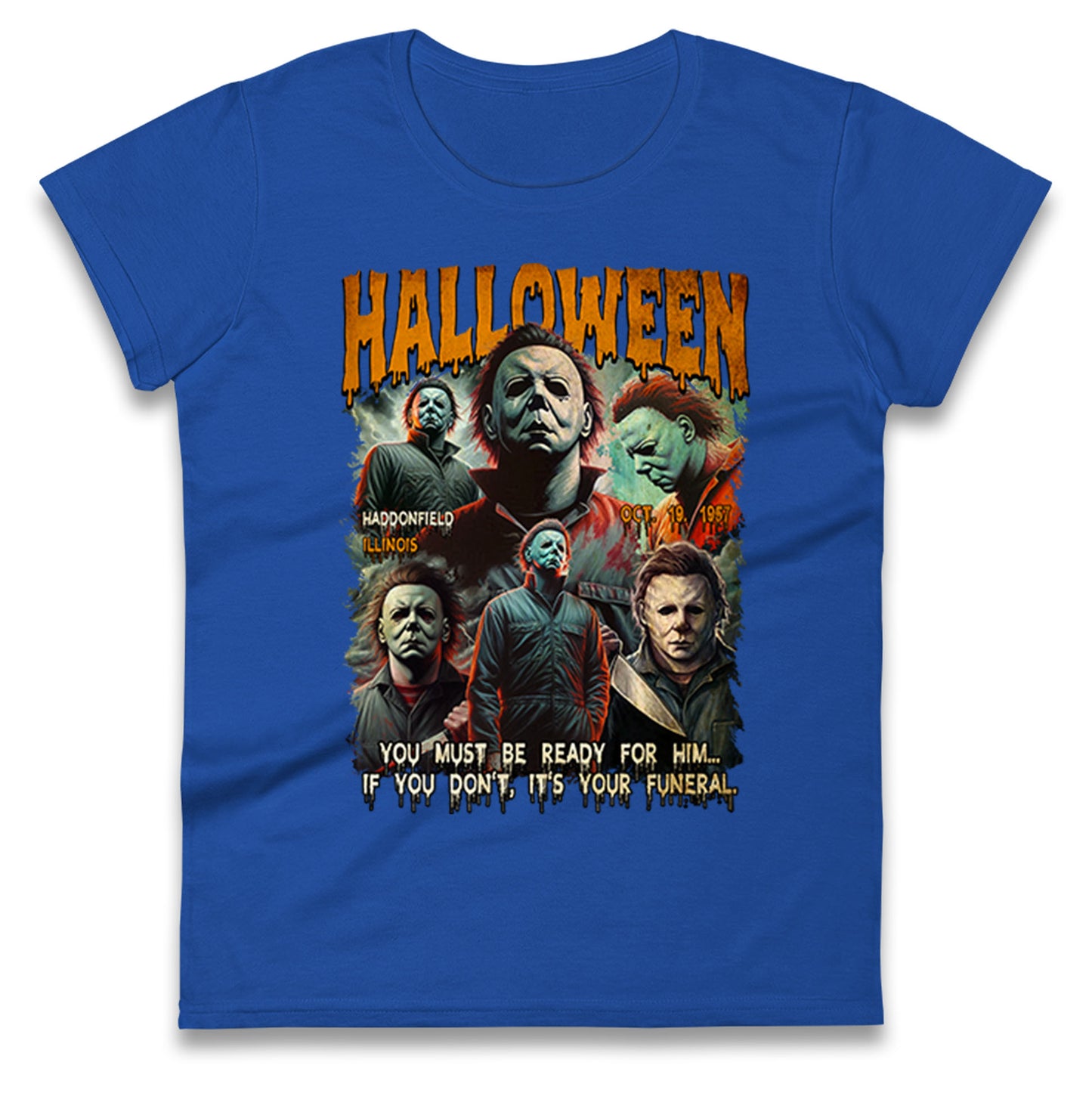 Michael Myers Scary Halloween Bootleg Womens T Shirt