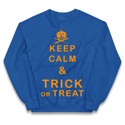 Keep Calm And Trick Or Treat Halloween Jumper

