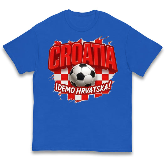 Croatia Retro World Cup Kids T Shirt 