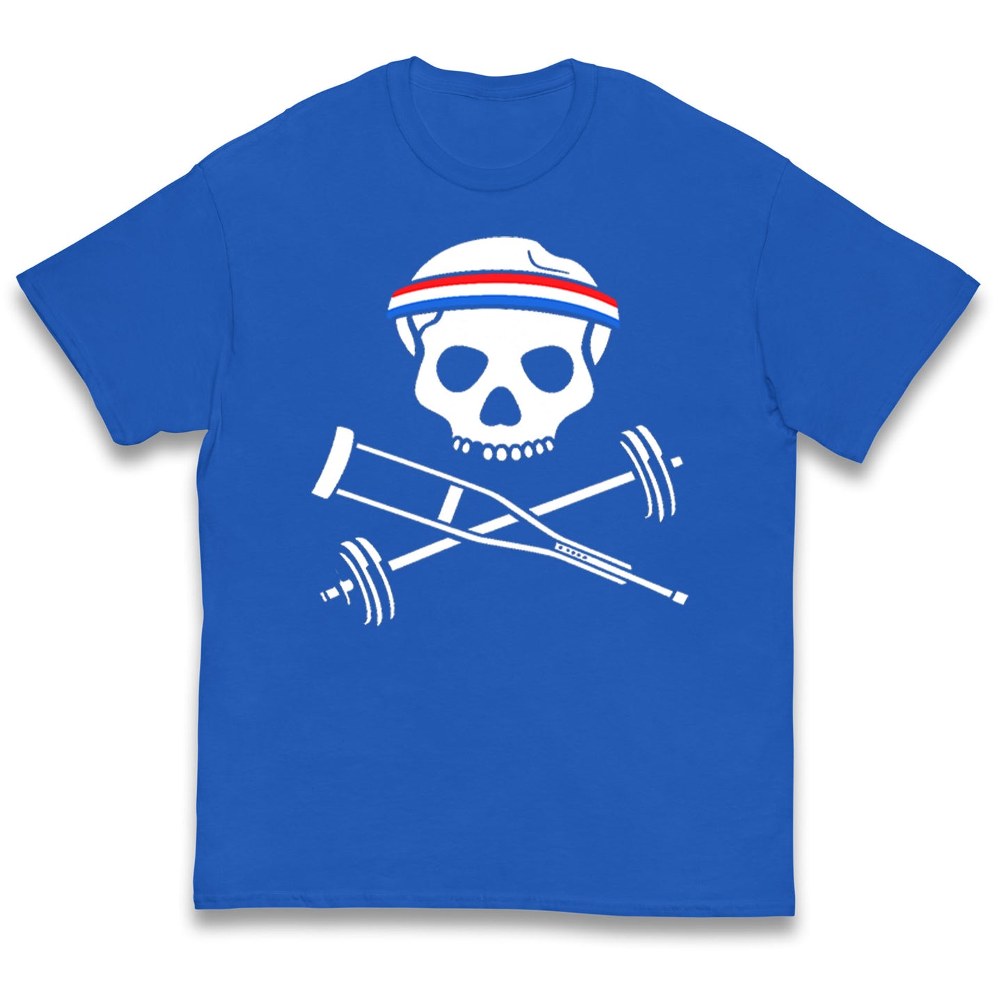Johnny Knoxville Crutch Barbell and Bones Kids T Shirt 