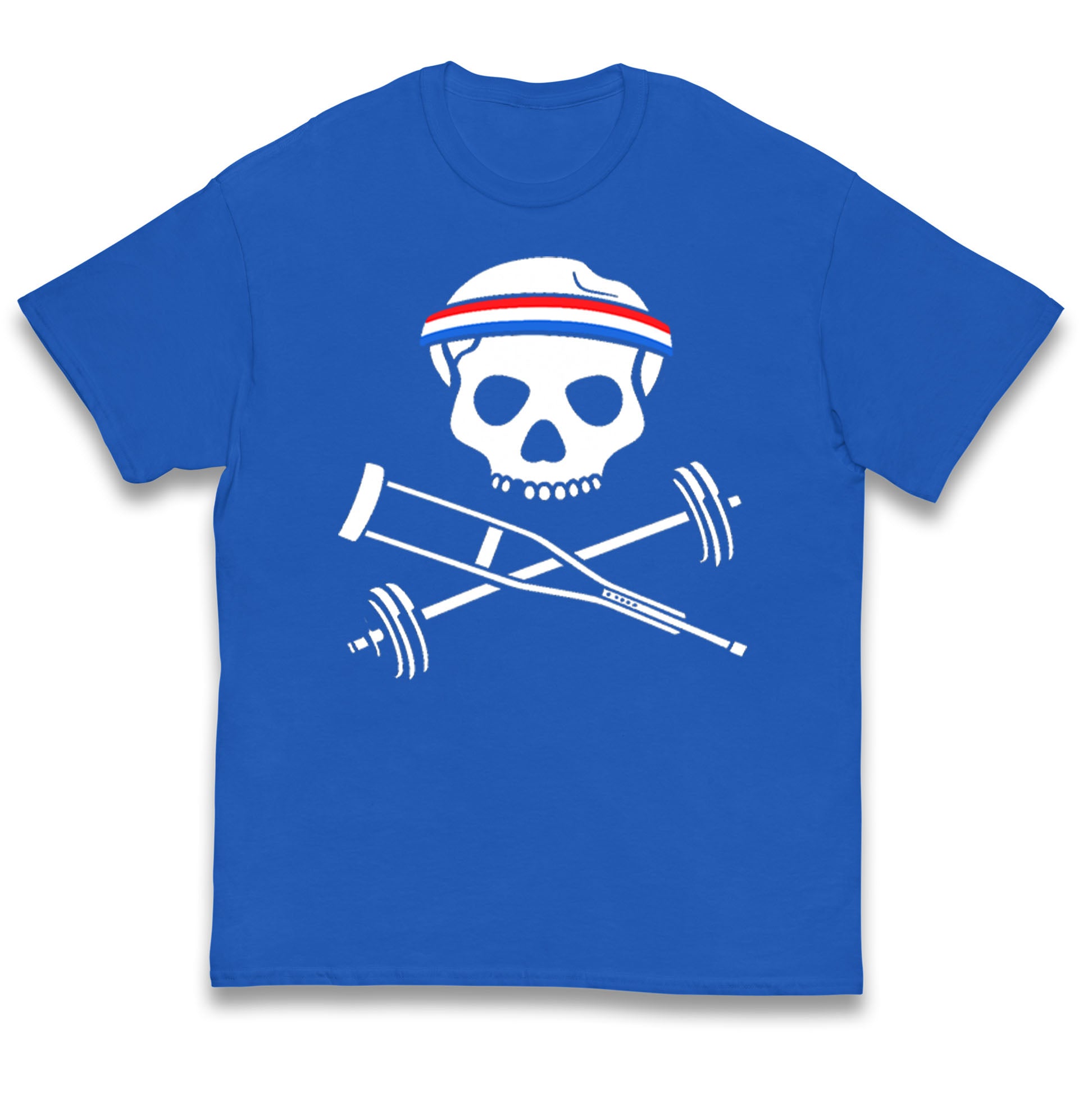 Johnny Knoxville Crutch Barbell and Bones Kids T Shirt 