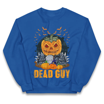Scary Pumpkin Dead Guy Halloween Jumper
