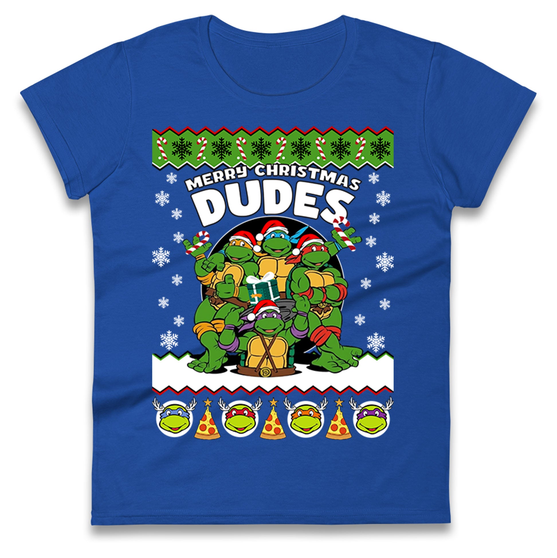 Ninja Turtles Christmas Ladies T Shirt