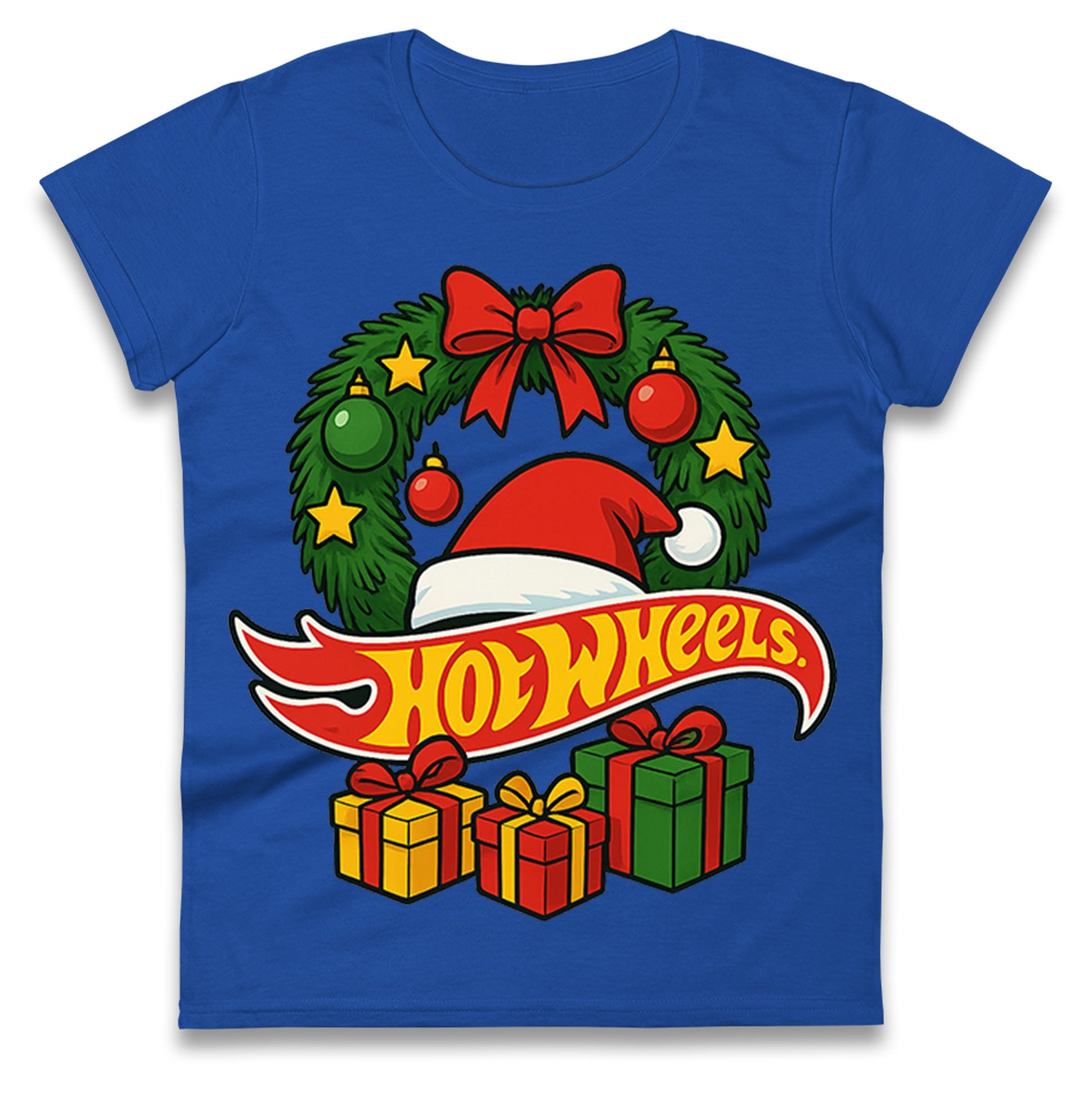 Hotwheels Christmas Ladies T Shirt