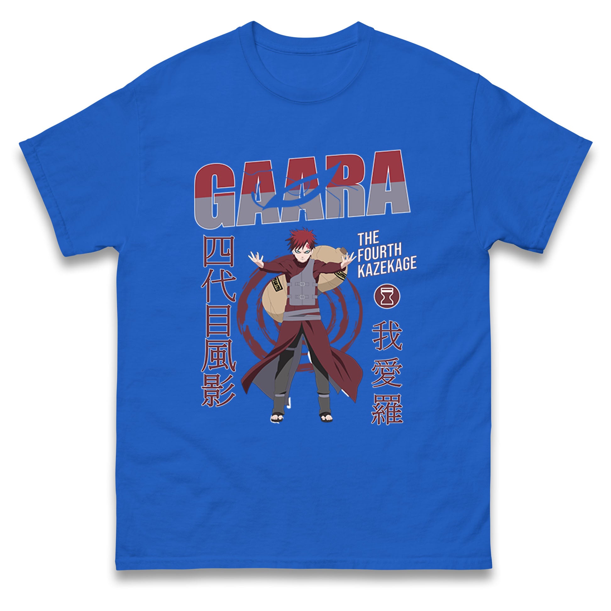 naruto shippuden gaara the fourth kazekage t shirt