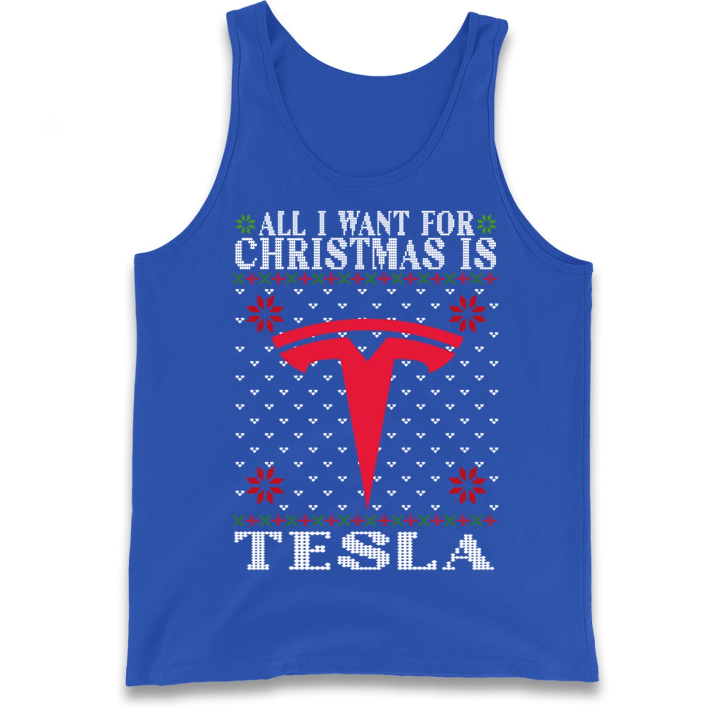 tesla christmas tank top