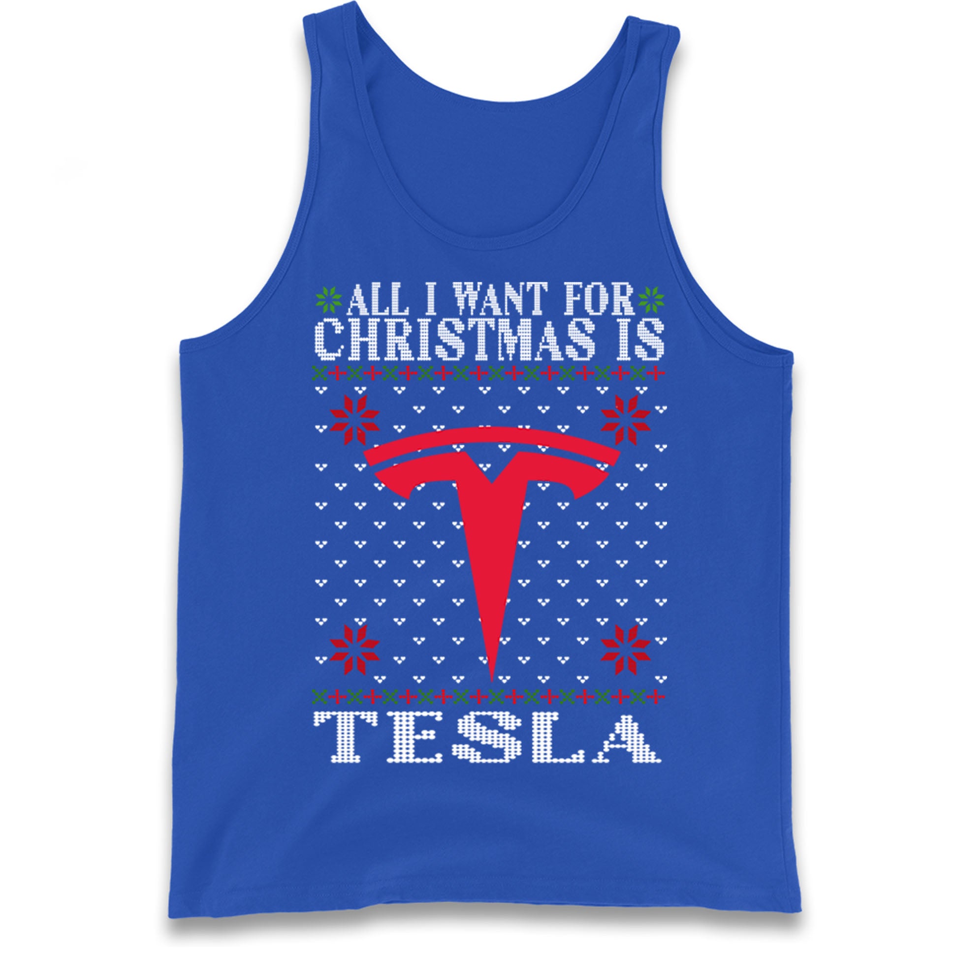 tesla christmas tank top