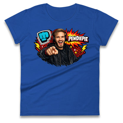 PewDiePie YouTuber Ladies T Shirt 