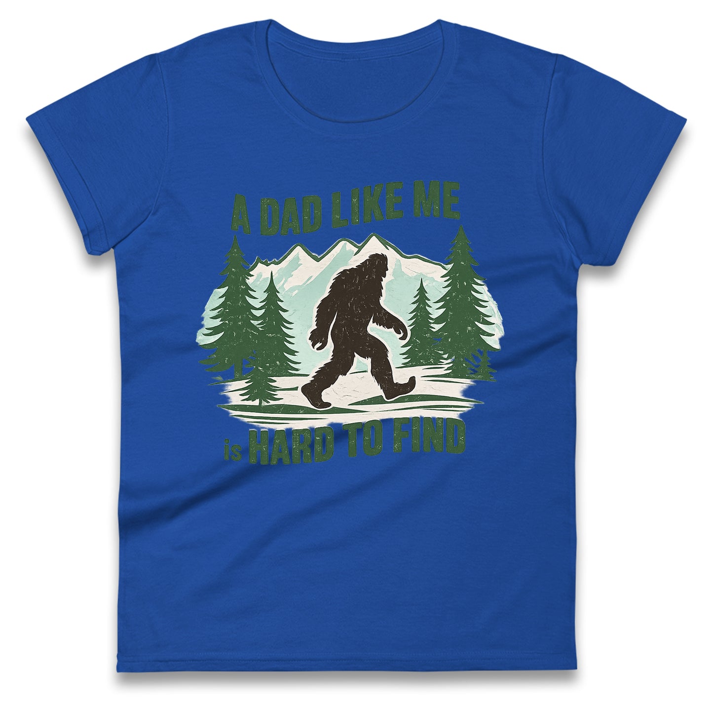 Retro Funny Bigfoot Dad Ladies T Shirt 