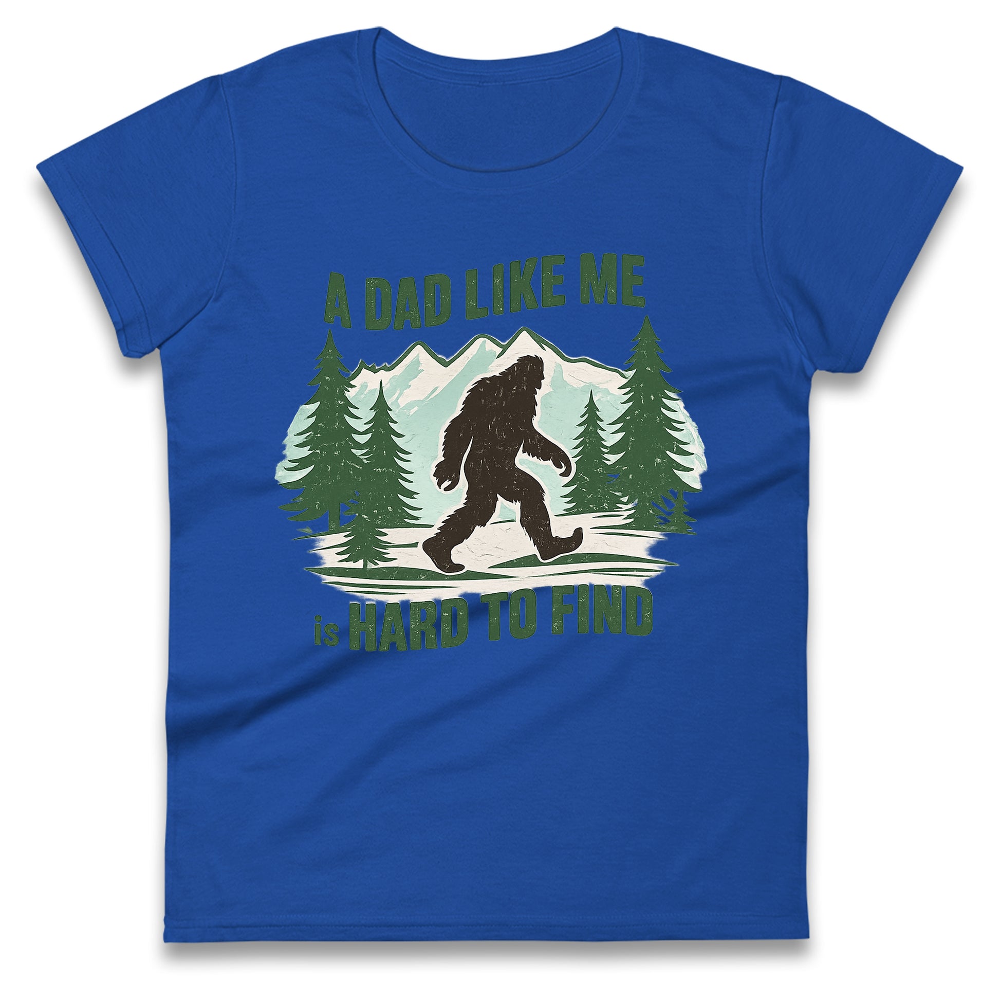 Retro Funny Bigfoot Dad Ladies T Shirt 