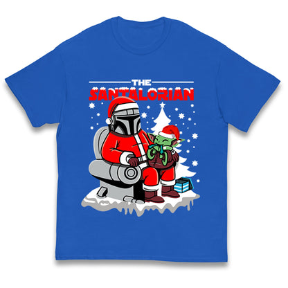 Mandalorian Christmas Kids T Shirt