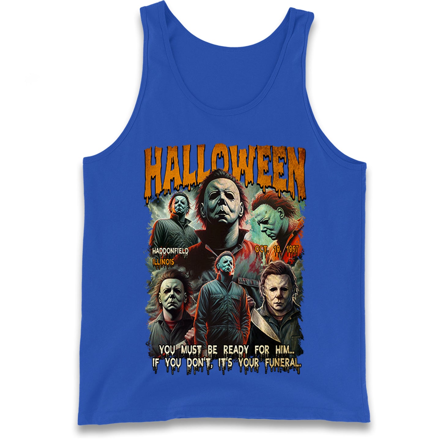 Michael Myers Scary Halloween Bootleg Tank Top