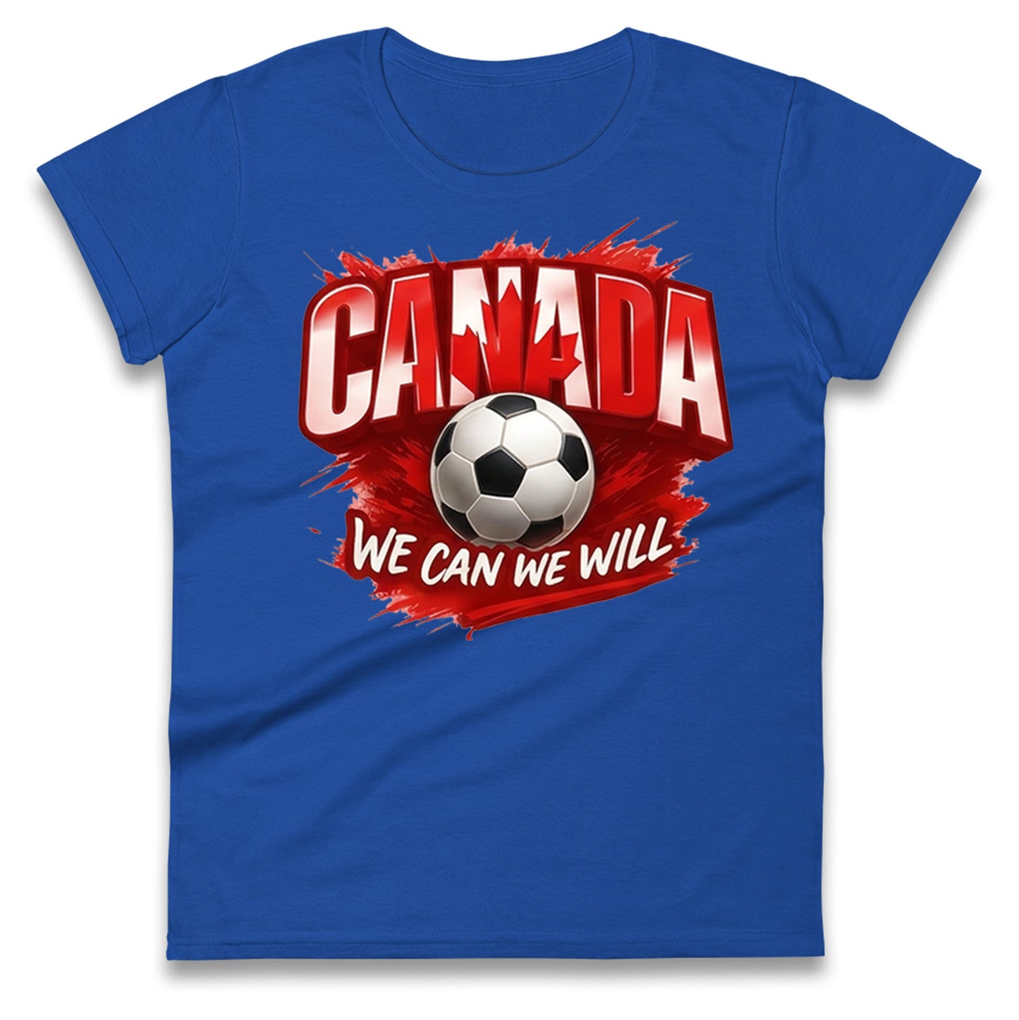 Canada Retro World Cup Ladies T Shirt
