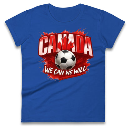 Canada Retro World Cup Ladies T Shirt