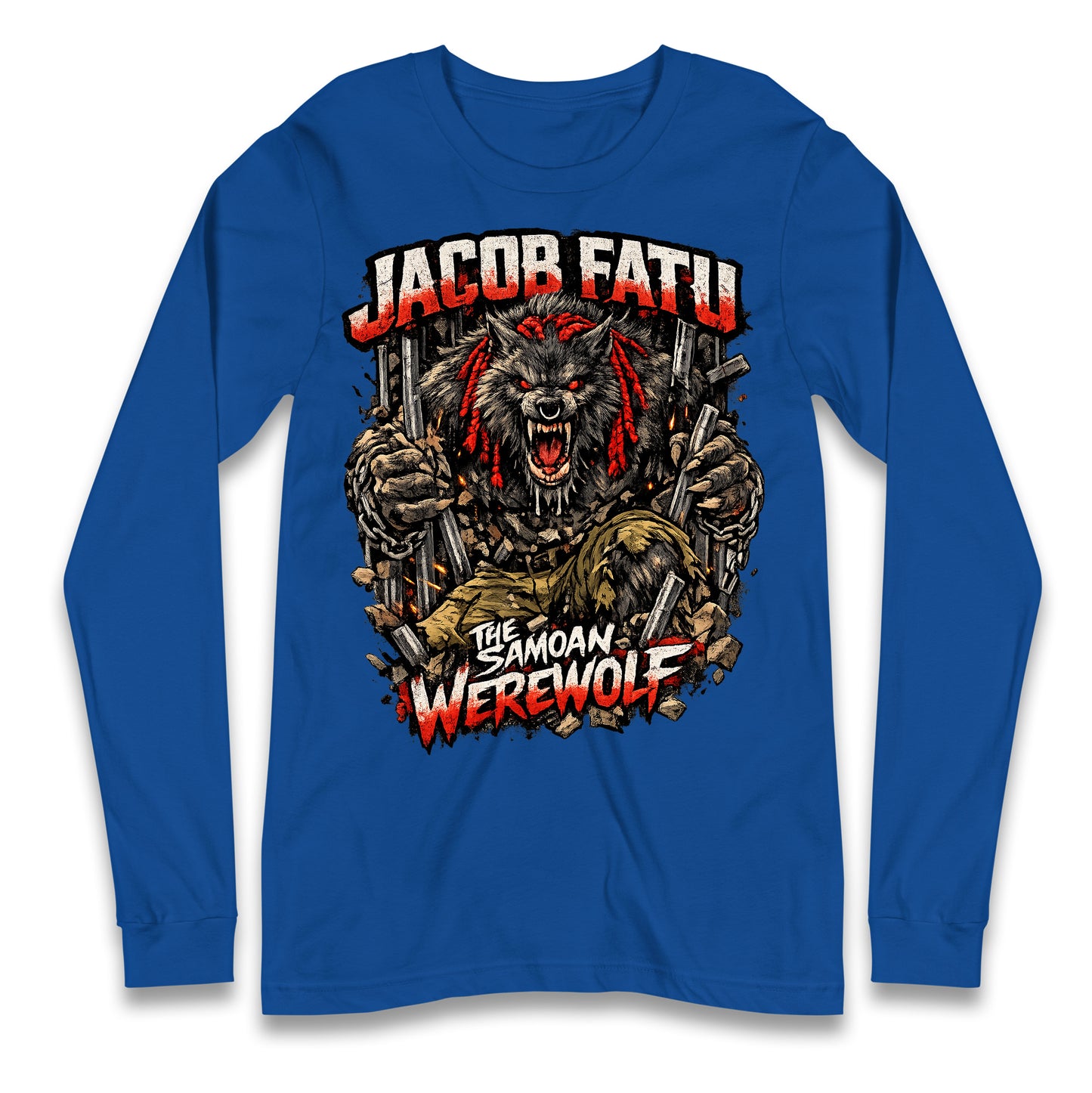 Jacob Fatu The Samoan Werewolf Long Sleeve Shirt