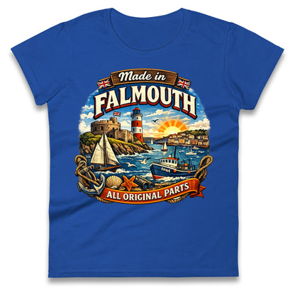 Made In Falmouth All Original Parts Ladies T Shirt
