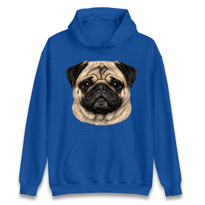Pug Dog Face Hoodie
